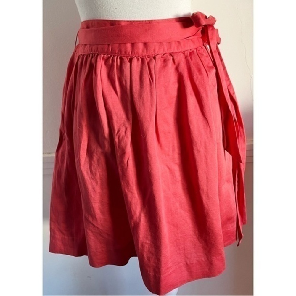 J. Crew • Coral Side Tie Mini Skirt